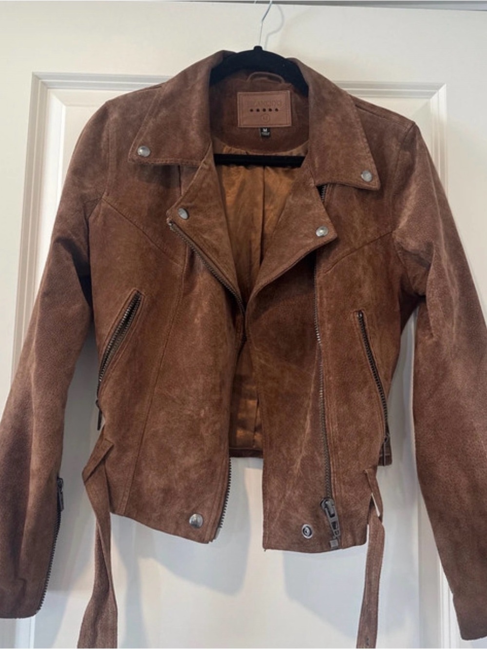 Blank NYC Brown Suede Moto Jacket